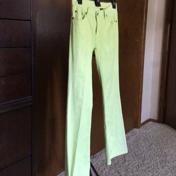 Cute Flare Bell Bottom Fitted Pants by Gimos, Light Green, Sz 11/12 run small - Picture 5 of 11